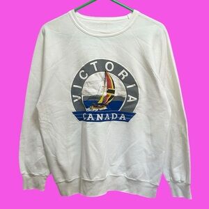 White vintage Victoria Canada crewneck sweatshirt